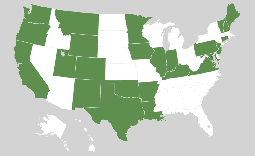 Healthcare Consolidation and Competition State Legislation Tracker map